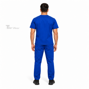 Ensemble d'uniformes médicaux pour hommes, infirmiers, en coton et polyester de qualité supérieure, doux, respirant, durable, vêtements de travail pour hôpital, uniforme médical personnalisé pour hommes - Product Image 4