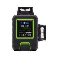 Niveau laser à faisceau vert 3D avec cadre métallique, auto-nivelant 3x360 °   Projecteur à faisceau croisé avec batterie rechargeable et diode Osram