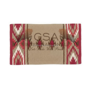 Couverture de selle western personnalisable 34x36, tissée à la main, 100% laine de Nouvelle-Zélande, pour l'équitation, l'entraînement et la compétition. - Product Image 1