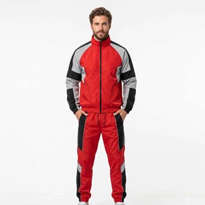 OEM Men <b>Sets</b> Two Piece Custom Windbreaker Tracksuit and Jacket Tracksuit Reflective Zip up Nylon Two Piece Windbreaker Tracksuit - Product Image 1