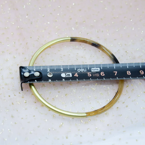 Brazalete de cuerno de buey natural, joyería de cuerno de búfalo moderna ultrafina para mujer, brazaletes artesanales naturales para mujer de FWE - Product Image 6