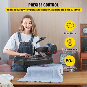 Pressa a Caldo Digitale 15x15 a Riscaldamento Rapido con Apertura a 360° per T-shirt e Trasferimento Vinile, con Funzioni Anti-Scottatura - Product Image 4