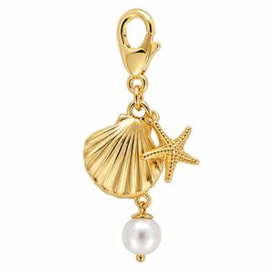 Swimwear Charms with Natural Shell and Pearl <b>Beads</b> Luxury Bikini Dangle Charms for Summer Beach Jewelry - Product Image 6