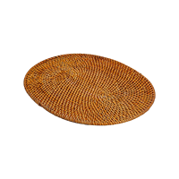 Set de table ovale en rotin tressé écologique de haute qualité, broderie artisanale, couleur et logo personnalisables, pour mariage et repas à domicile