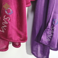 Écharpes et châles ethniques malaisiens prêts à porter pour femmes, hijab en polyester, strass, jersey uni, satin respirant
