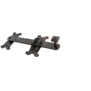 Connecteur de loquet de porte en fer finition oxyde noir, forme ronde, pour installation domestique, outils de quincaillerie, loquet de porte et de portail - Product Image 2