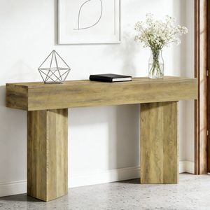 Consolle Lunga Contemporanea con Specchio, Stile Wabi-Sabi Europeo per Casa, Hotel, Appartamento, Realizzata in Legno e Marmo - Product Image 4
