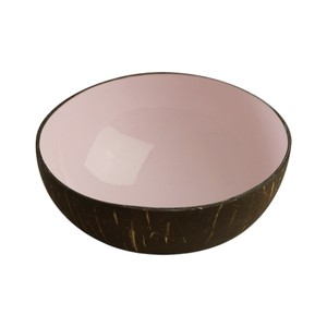 Bol en coquille de noix de coco laquée naturelle, écologique, fait main, décoratif, pour servir des fruits et des salades, vaisselle végétalienne biologique, cadeau - Product Image 1