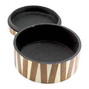 Vintage Style Wooden Bone Inlay Jewelry <b>Box</b> with Intricate Handmade Pattern for Necklace Ring & <b>Bracelet</b> Storage - Product Image 4