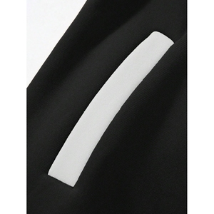 Blouson Bomber Varsity Homme en Polaire 100% Polyester Rembourré Uni Bicolore Décontracté Faible MOQ Marque Privée - Product Image 6