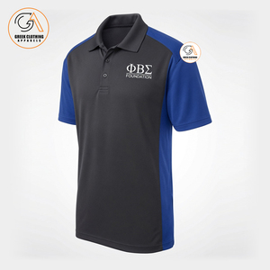 Chemise à manches courtes pour homme Phi Beta Sigma avec logo imprimé numérique, bleu, noir, blanc, décontractée, Oxford, respirante, séchage rapide, coton - Product Image 2