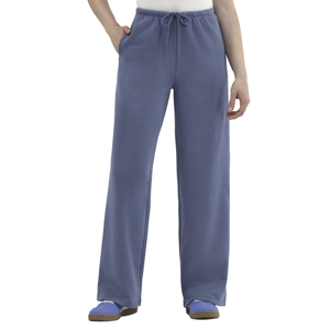 Pantalon décontracté pour femme en polaire respirant, coupe large, taille basse, ample, longueur intégrale, avec cordon de serrage, couleur unie, pour l'hiver - Product Image 4