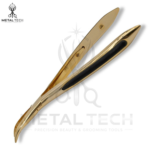 Pince de retrait d'extensions capillaires électroplaquée or, à pointe fine, outil d'ouverture de micro-anneaux, poignée ergonomique souple, fournitures de salon pour extensions - Product Image 3