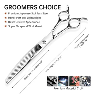 High Quality 8.0 Inch Japan Steel <b>Dog</b> Pet Grooming Hair Styling Scissors Blunt Tip Shear Stainless Steel Hot Sale Free Shipping - Product Image 1
