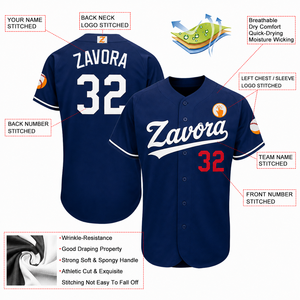 Maillot de baseball bleu marine personnalisé à boutons, uniforme d'équipe avec nom et numéro personnalisés, vente en gros OEM, vêtements de sport haut de gamme en gros - Product Image 4