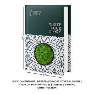 <b>A5</b> Luxury Eco <b>Diary</b> 192 Pages 80gsm Ruled Digital Printing Perfect Binding Kappa Board Hardcover Real Preserved Moss - Product Image 5