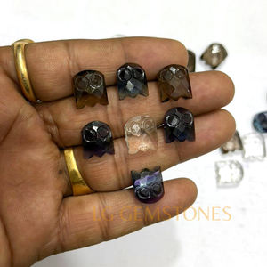 ควอตซ์สโมคกี้ธรรมชาติรูปผีสำหรับฮาโลวีน แกะสลักด้วยมือ หินคริสตัลรูปผีสำหรับทำเครื่องประดับ - Product Image 6