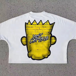 เสื้อยืดโอเวอร์ไซส์ทรงบ็อกซี่ พิมพ์ลายด้านหน้า คุณภาพสูง ผ้าฝ้าย 100% เป็นมิตรต่อสิ่งแวดล้อม ไม่เป็นขุย สำหรับผู้ชาย - Product Image 4