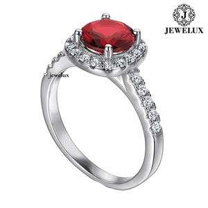 แหวนพลอยเงินแท้ 925 สำหรับผู้หญิงจาก Jewelux ดีไซน์วงกลมคลาสสิก เหมาะสำหรับเป็นเครื่องประดับหมั้นสำหรับเธอ จากซัพพลายเออร์ชาวอินเดีย - Product Image 2