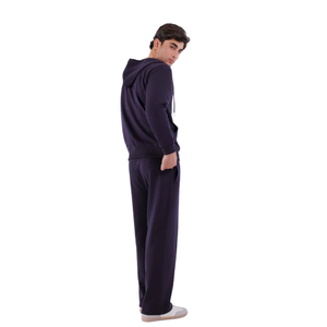 Sweat à capuche zippé bleu marine personnalisé avec logo pour femme, en molleton épais, avec cordon de serrage, style streetwear, vente en gros - Product Image 3