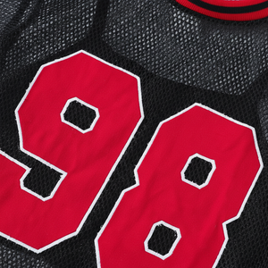 Maillot de football américain surdimensionné personnalisé pour hommes et femmes, coupe ample, en mesh, avec impression du logo de l'équipe - Product Image 5