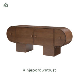 ตู้วางทีวีไม้สักแท้สไตล์นอร์ดิกเรโทรเรียบง่าย กันน้ำ เป็นมิตรกับสิ่งแวดล้อม สำหรับอพาร์ทเมนต์ขนาดเล็ก เฟอร์นิเจอร์ห้องนั่งเล่นทันสมัย - รุ่น Aina - Product Image 4