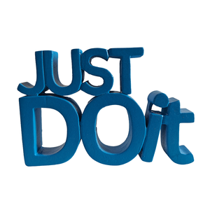 Just Do It - Decoración de Oficina Creativa de Madera Pintada en Azul, Adorno de Madera de Ingeniería para Decoración de Oficina, Artículo Decorativo - Product Image 2