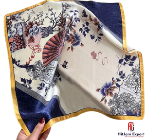 Premium Printed Short <b>Scarf</b> Fabric Custom OEM ODM White Label Textile Manufacturer Wholesale Fashion Fabric Products Export - Product Image 4