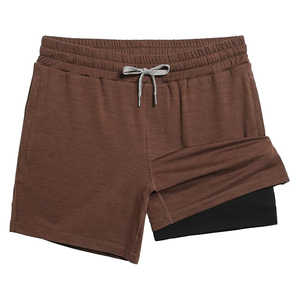 Shorts décontractés pour hommes en maille respirante avec lacets, entrejambe de 6/9 pouces, 100 % polyester, fermeture à cordon pour la gym et l'entraînement - Product Image 3