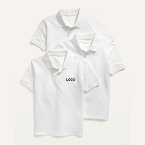 เสื้อโปโลนักเรียนผ้าปิเก้สีน้ำเงินพิมพ์โลโก้ตามสั่ง ระบายอากาศได้ดี - Product Image 3