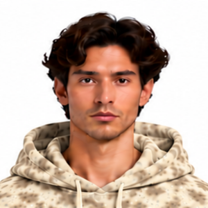 Sweat-shirt à capuche oversize imprimé léopard neutre, style streetwear, en molleton épais avec cordon de serrage et poche kangourou, haut décontracté - Product Image 3