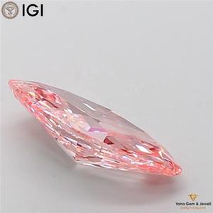 Diamant de laboratoire CVD certifié IGI, 2,00 carats, clarté VS1, couleur rose vif fantaisie, taille marquise, pour une bague de fiançailles mémorable - Product Image 4