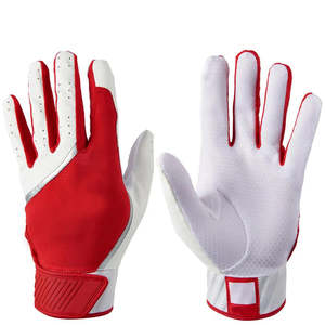 Guantes de Bateo de Béisbol Profesionales, Ligeros, de Alta Adherencia, Antideslizantes, de Cuero Duradero, con Cierre de Gancho y Bucle, para Adultos - Product Image 2