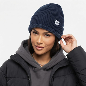 Gorro de Punto Informal Unisex, Forrado de Felpa Sherpa Cálida, Gorro de Invierno de Punto Acanalado con Logotipo Tejido Personalizado, Fabricación OEM ODM - Product Image 6