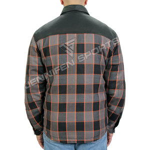 เสื้อเชิ้ตอะรามิดสำหรับผู้ชาย ป้องกันลมสำหรับขี่มอเตอร์ไซค์ ไซส์ใหญ่ ระบายอากาศได้ดี บุซับในอย่างดี เหมาะสำหรับการขี่ทัวร์ริ่ง ผ้าฟลานเนล ปรับแต่งได้ทุกแบบ - Product Image 3