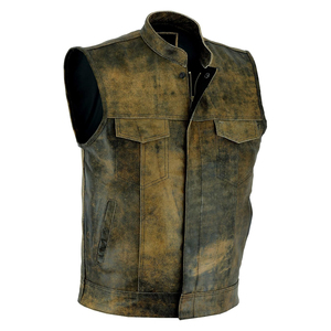 Best Sale Custom Made Design Top Selling Wholesale Leather <b>Vests</b> Breathable Customized Good Quality Leather <b>Vest</b> - Product Image 1