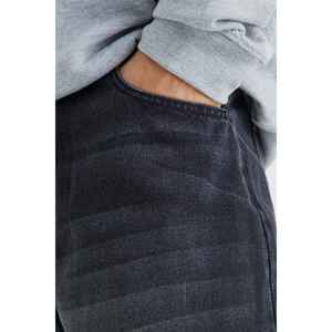 Jean baggy noir vintage délavé à l'acide avec poches décontractées – Meilleure vente avec logo personnalisé - Product Image 5