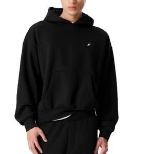 Sudadera con Capucha Unisex Y2K al por Mayor, Sudadera con Capucha Lisa de Algodón Negro de Alta Calidad para Hombre, Logotipo Bordado Personalizado OEM - Product Image 1