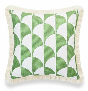 Funda de Cojín con Flecos Estampados 100% Algodón |   Funda de Almohada Decorativa Estilo Boho |   Fundas de Almohada Hechas a Mano con Borlas de Algodón al por Mayor - Product Image 2