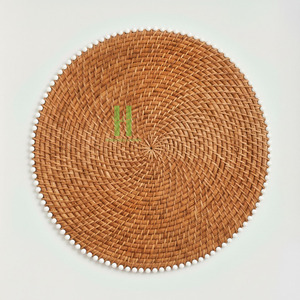 Meilleur prix de gros, set de table en rotin en forme de fleur, décoration murale bohème en rotin, 2026 Fabriqué au Vietnam - Product Image 2