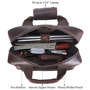Designer Leather <b>Backpack</b> Casual Leather <b>Backpack</b> Strong Leather <b>Backpack</b> Utility Pocket Style - Product Image 4