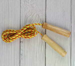 Corde à sauter avec poignée en bois 2,5 m, corde à sauter portable pour l'exercice à domicile, unisexe, non intelligente - Product Image 2