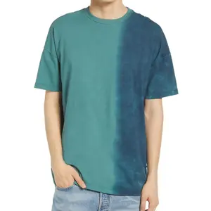 उच्च गुणवत्ता टी शर्ट आकस्मिक आउटडोर खेल जिम tshirts कपास कपड़े दौर गर्दन टाई रंगे Tshirts