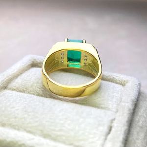 <b>Mens</b> 925 Sterling <b>Silver</b> Emerald Cut 3 Carat Emerald Engagement & Wedding <b>Ring</b> Luxury Gift <b>for</b> Her - Product Image 2