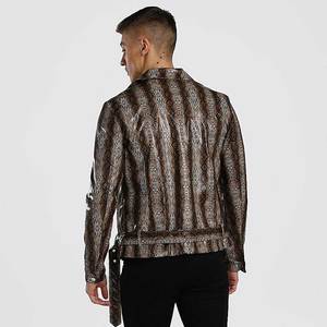 Factory Proper Design Newest Style Men's Biker <b>Leather</b> Jacket Classic Look Great Personality Men's <b>Leather</b> Jacket - Product Image 4