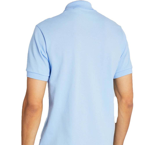 Polo de Punto de Manga Corta para Hombre, Color Sólido, Corte Regular, Casual, Azul Claro - Product Image 2