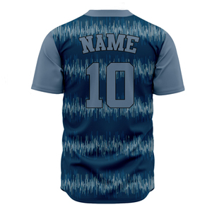 Camiseta de béisbol personalizada con nombre del equipo, diseño de patrón digital azul 10, camiseta deportiva de manga corta - Product Image 2