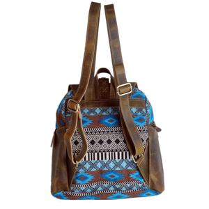 Sac à dos unisexe artisanal léger et portable en cuir véritable et toile pour les voyages, l'université, l'usage quotidien et les sorties décontractées - Product Image 4