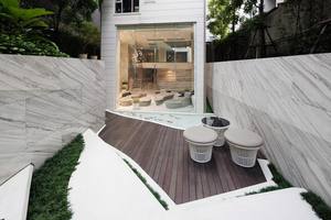 Plaque de marbre blanc marin à motifs Flatstone Designs, placage de pierre naturelle - Imperméable et durable pour l'extérieur et l'intérieur - Product Image 5