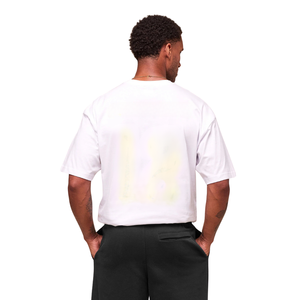 Mens Oversized Gym T Shirt Breathable Performance Athletic Workout <b>Tee</b> Loose Fit Training Fitness Shirt Soft <b>White</b> - Product Image 2